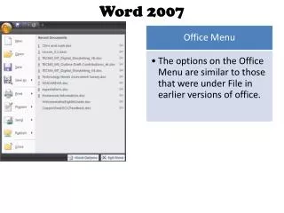 Word 2007