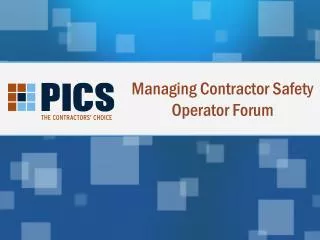 Managing Contractor Safety Operator Forum
