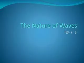 the nature of waves