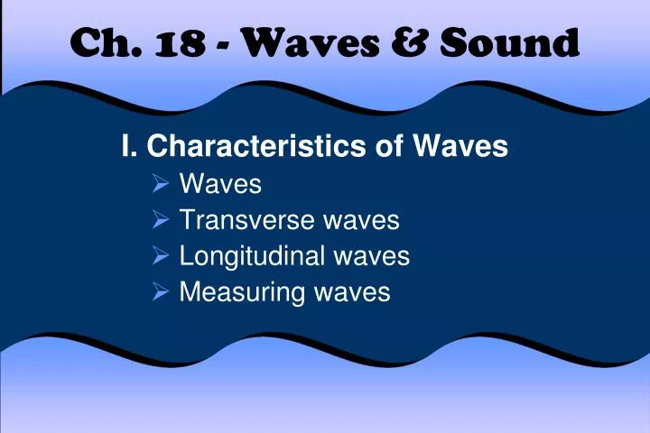 ch 18 waves sound