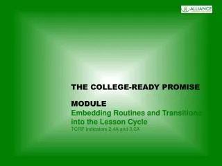 THE COLLEGE-READY PROMISE