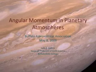 Angular Momentum in Planetary Atmospheres