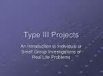 Type III Projects - slide 1
