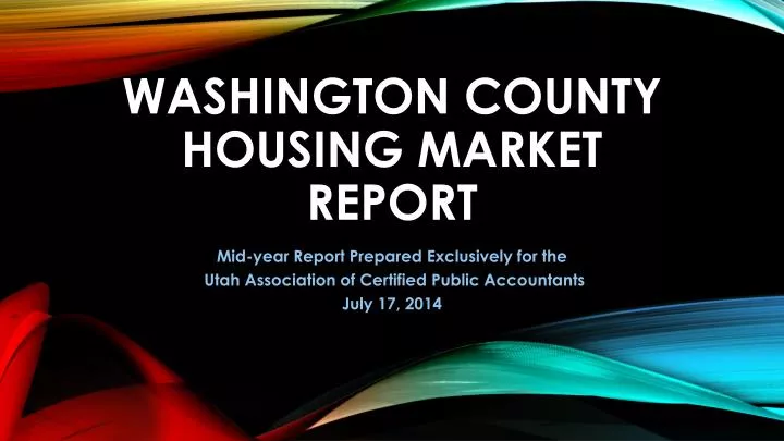 washington county housing market report