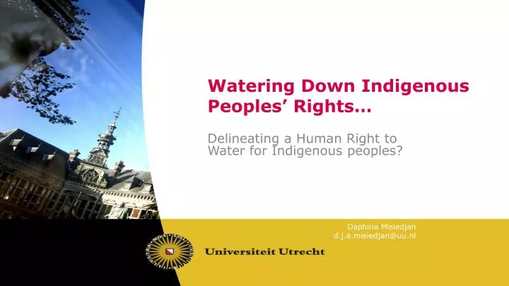 watering down indigenous peoples rights