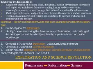 Exploration and Science Revolution