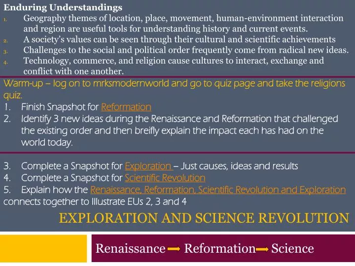 exploration and science revolution