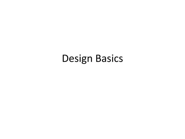design basics