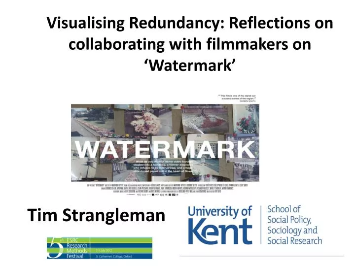visualising redundancy reflections on collaborating with filmmakers on watermark