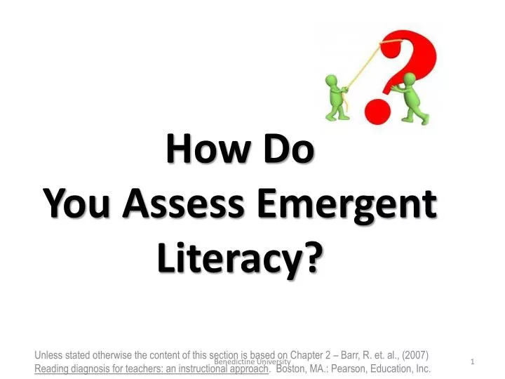 how do you assess emergent literacy