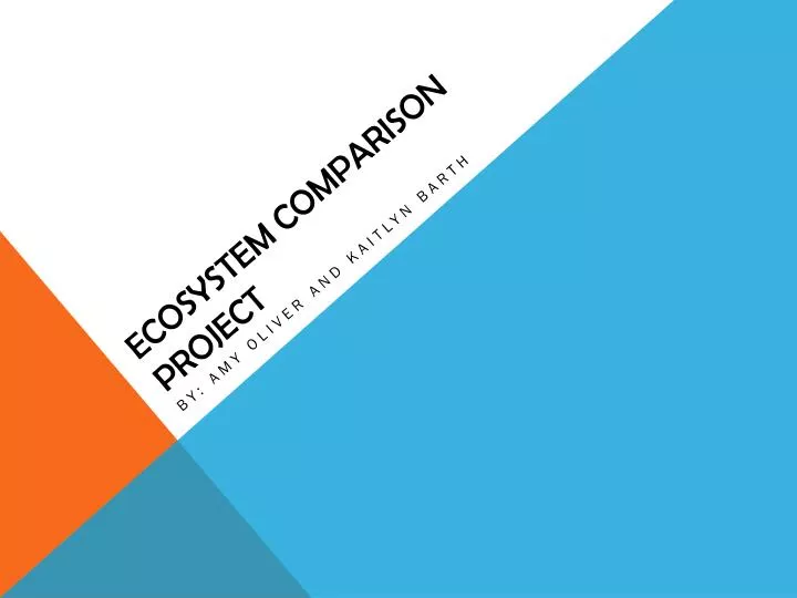 ecosystem comparison project