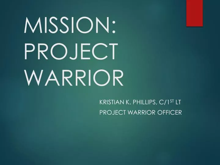 mission project warrior
