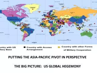 PUTTING THE ASIA-PACIFIC PIVOT IN PERSPECTIVE THE BIG PICTURE: US GLOBAL HEGEMONY