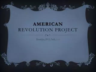 American Revolution Project