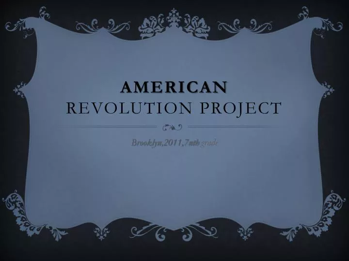 american revolution project