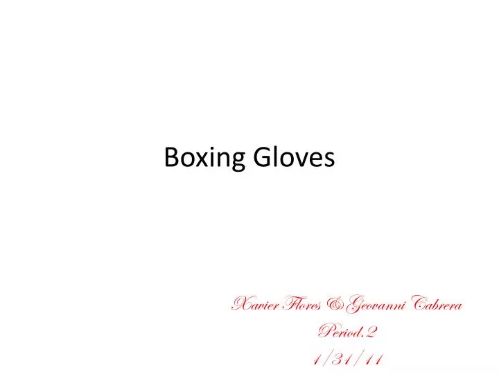 boxing gloves