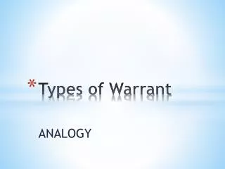 Types of Warrant