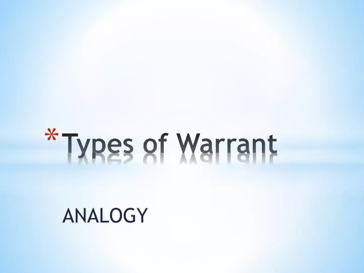 types of warrant