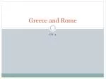 Greece and Rome - slide 1