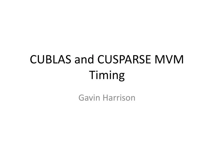 cublas and cusparse mvm timing