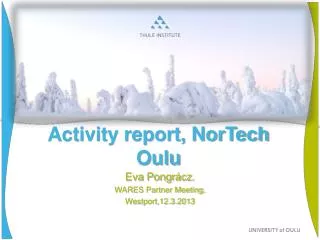 activity report nortech oulu