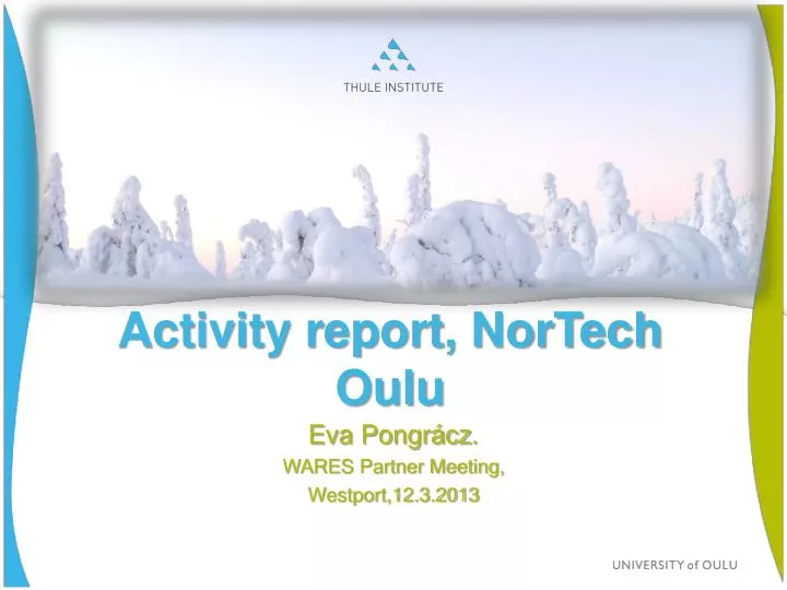 activity report nortech oulu