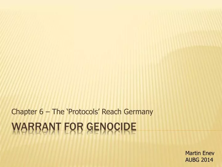 chapter 6 the protocols reach germany