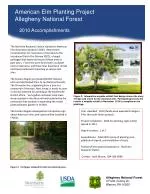 Restoration of American Elm in Allegheny National Forest - 2010 Accomplishments - slide 1