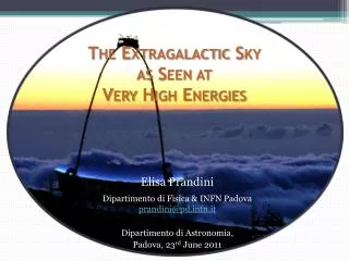 The Extragalactic Sky as Seen at Very High Energies