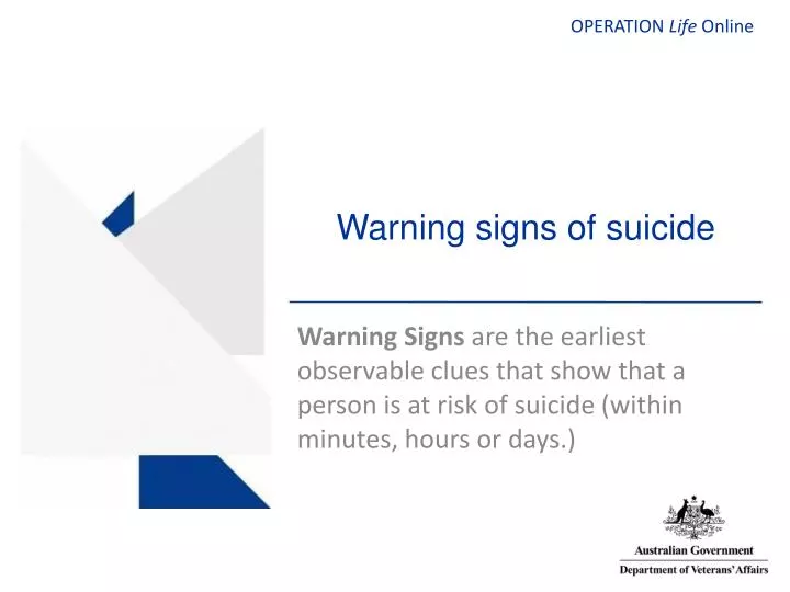 warning signs of suicide