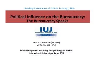 Political Influence on the Bureaucracy: