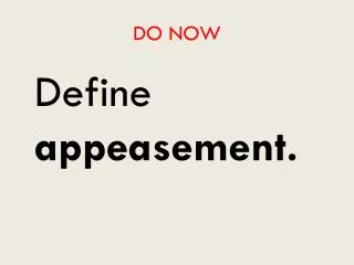 do now