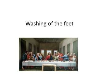 Washing of the feet