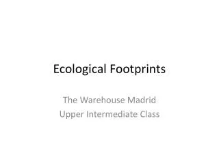 ecological footprints