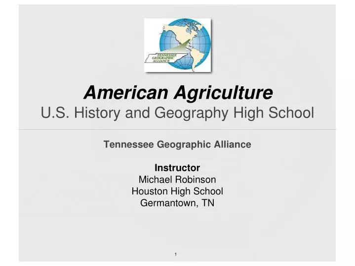 american agriculture u s history and geography high school