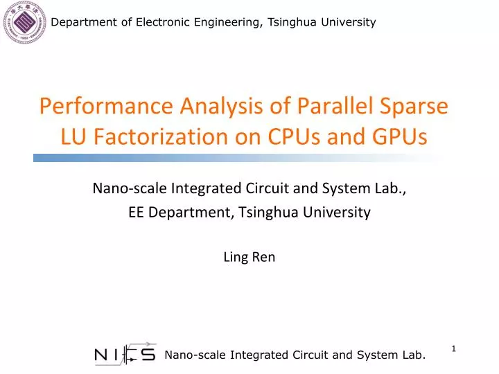 performance analysis of parallel sparse lu factorization on cpus and gpus