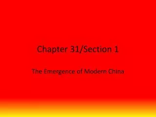 Chapter 31/Section 1