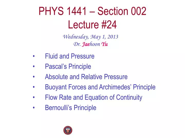 phys 1441 section 002 lecture 24