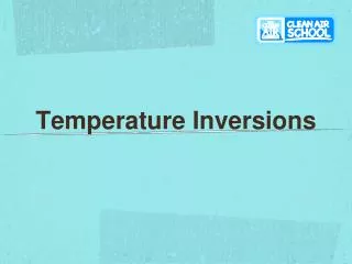 temperature inversions
