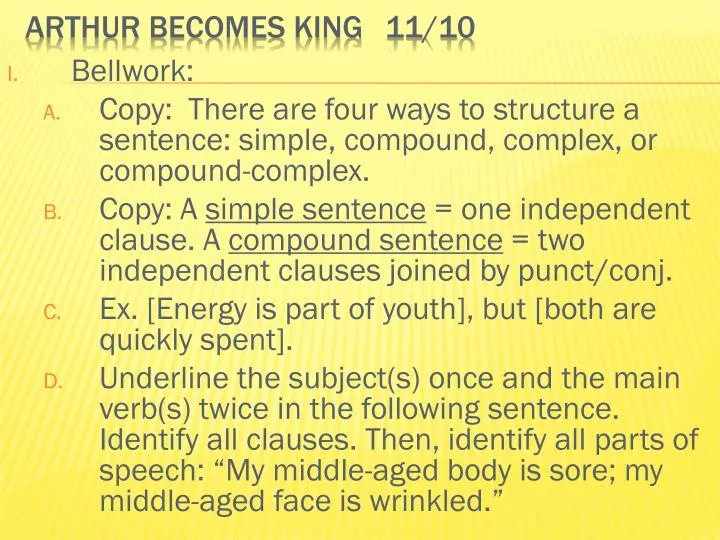 arthur becomes king 11 10