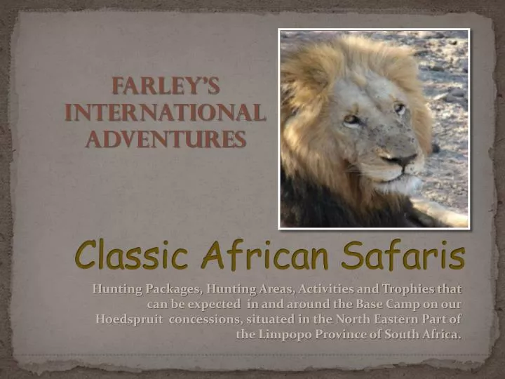 classic african safaris