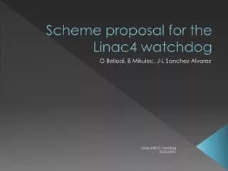 Scheme proposal for the Linac4 watchdog