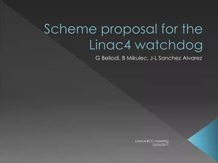 scheme proposal for the linac4 watchdog