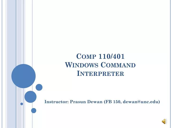 comp 110 401 windows command interpreter