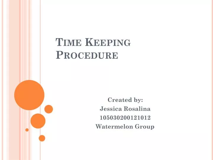 time keeping procedure