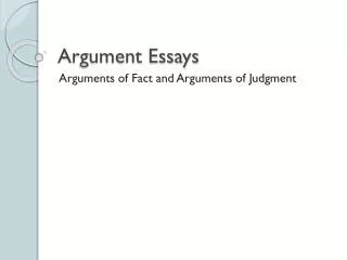 Argument Essays