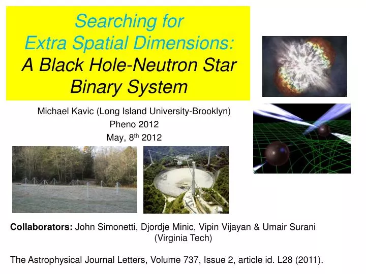 searching for extra spatial dimensions a black hole neutron star binary system