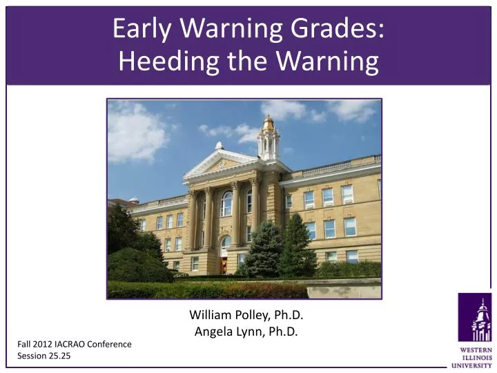 early warning grades heeding the warning