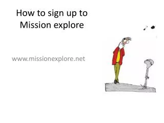 How to sign up to Mission explore
