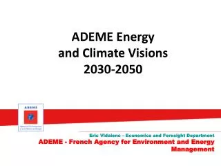 ADEME Energy and Climate Visions 2030-2050